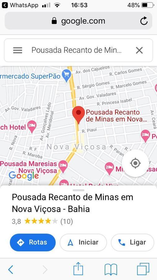Nova Viçosa Pousada Recanto De Minas מראה חיצוני תמונה